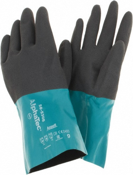 ANSELL Ansell 58530B090 Nitrile Chemical Resistant Gloves Sz 9
