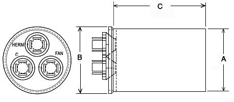 RHEEM 43-101665-34 CAPACITORS
