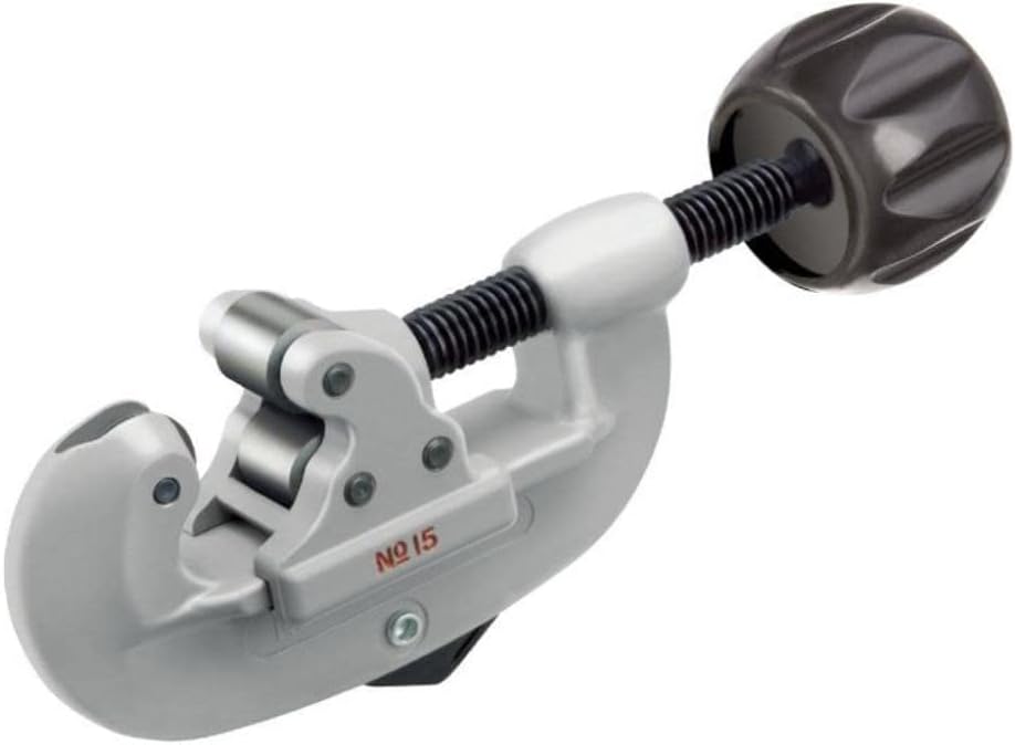 RIDGID TOOLS Ridgid 32910 Model 10 Screw Feed Tubing Cutter 1/8 inch to 1 inch Tube Cutter Silver/Black Small