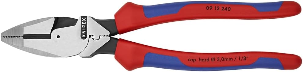 KNIPEX KNIPEX 09 12 240 SBA 9.5-Inch Ultra-High Leverage Lineman's Pliers with Fish Tape Puller and Crimper