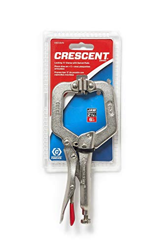 CRESCENT Crescent C6CCSVN Locking C-Clamp with Swivel Pads 6 Inch