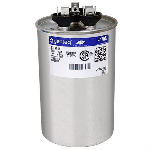 LENNOX Lennox 89M93 Dual Run Capacitor Upgrade 55 + 5 uF MFD 370 Volt VAC