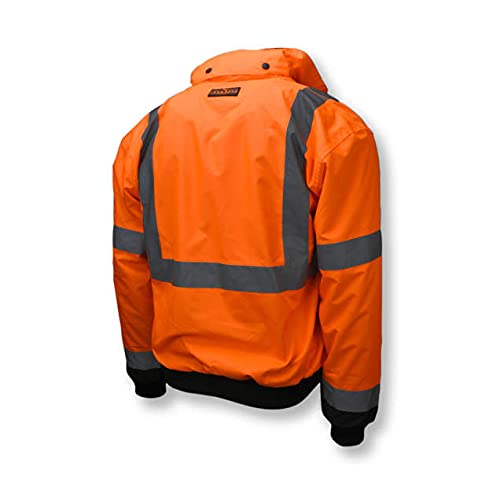RADIANS Radians SJ110B-3ZOS-5X Class 3 Two-in-One High Visibility Bomber Safety Jacket 5X-Large Hi-Viz Orange
