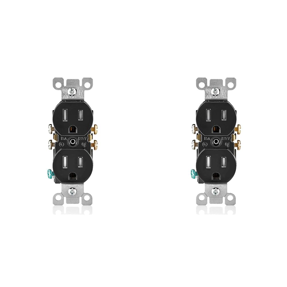 LEVITON Leviton T5320-E 15 Amp 125 Volt Tamper-Resistant Duplex Receptacle 2 Poles 3 Wires