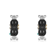 Leviton T5320-E 15 Amp 125 Volt Tamper-Resistant Duplex Receptacle 2 Poles 3 Wires