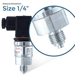 Danfoss 060G1125 MBS 3000-2011-1A1B04-0 Pressure Transmitter 0-10 BAR 4-20MA G1/4 Male Conn DIN Plug PG9 ATEX