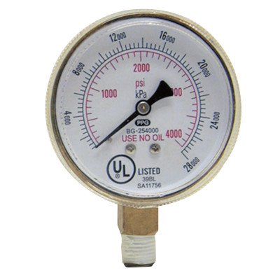 BEST WELDS 900-B254000 PRESSURE GAUGES