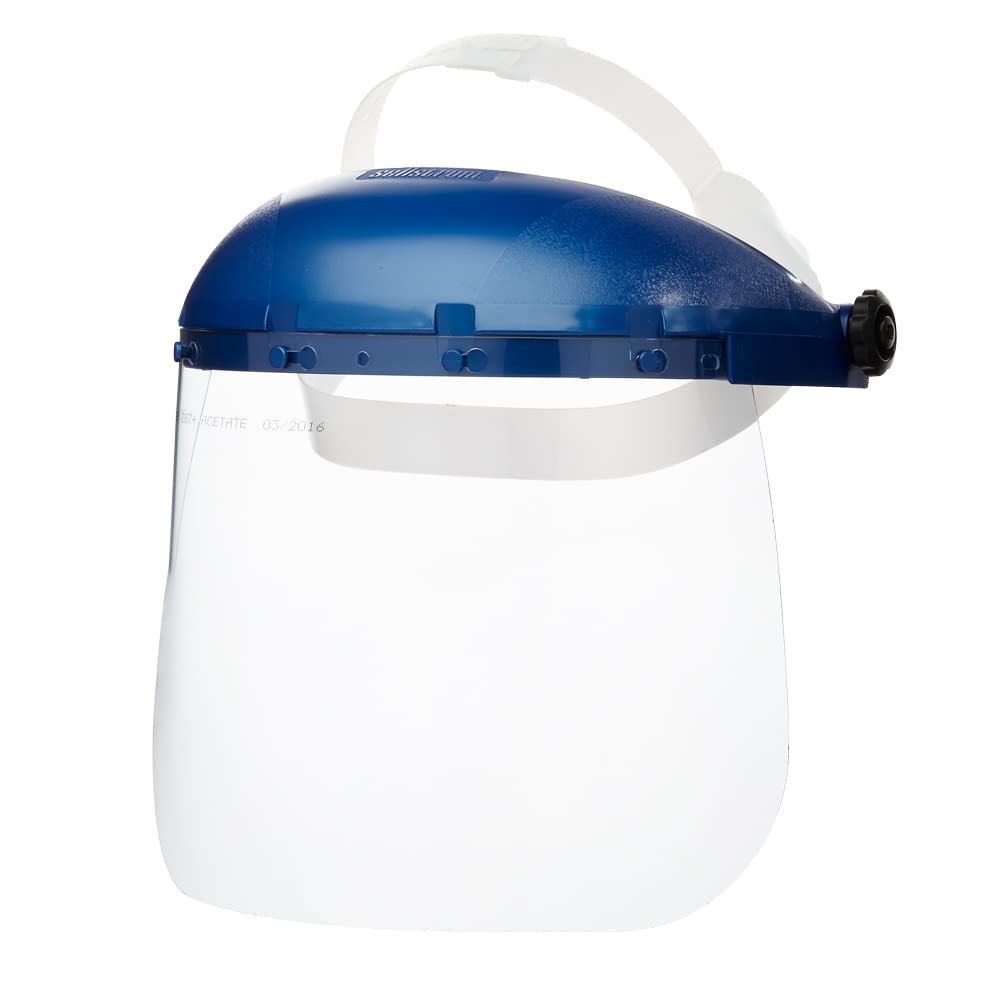 SELLSTROM Sellstrom S39010 Face Shield Full Safety Mask with Pin Lock Headgear 12 inches x 8 inches