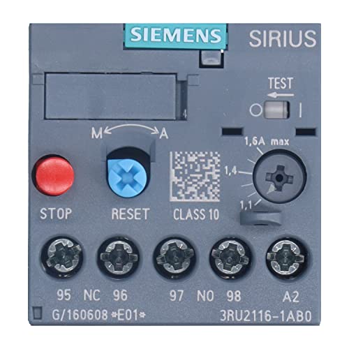 SIEMENS Siemens 3RU2116-1AB0 Overload Relay 1.1-1.6 AMP
