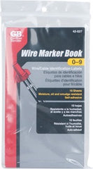 NVENT Gardner Bender 42-027 Wire Marker Booklet 0-9