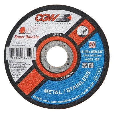 CGW ABRASIVES 45042 GRINDING & CUT OFF WHEELS