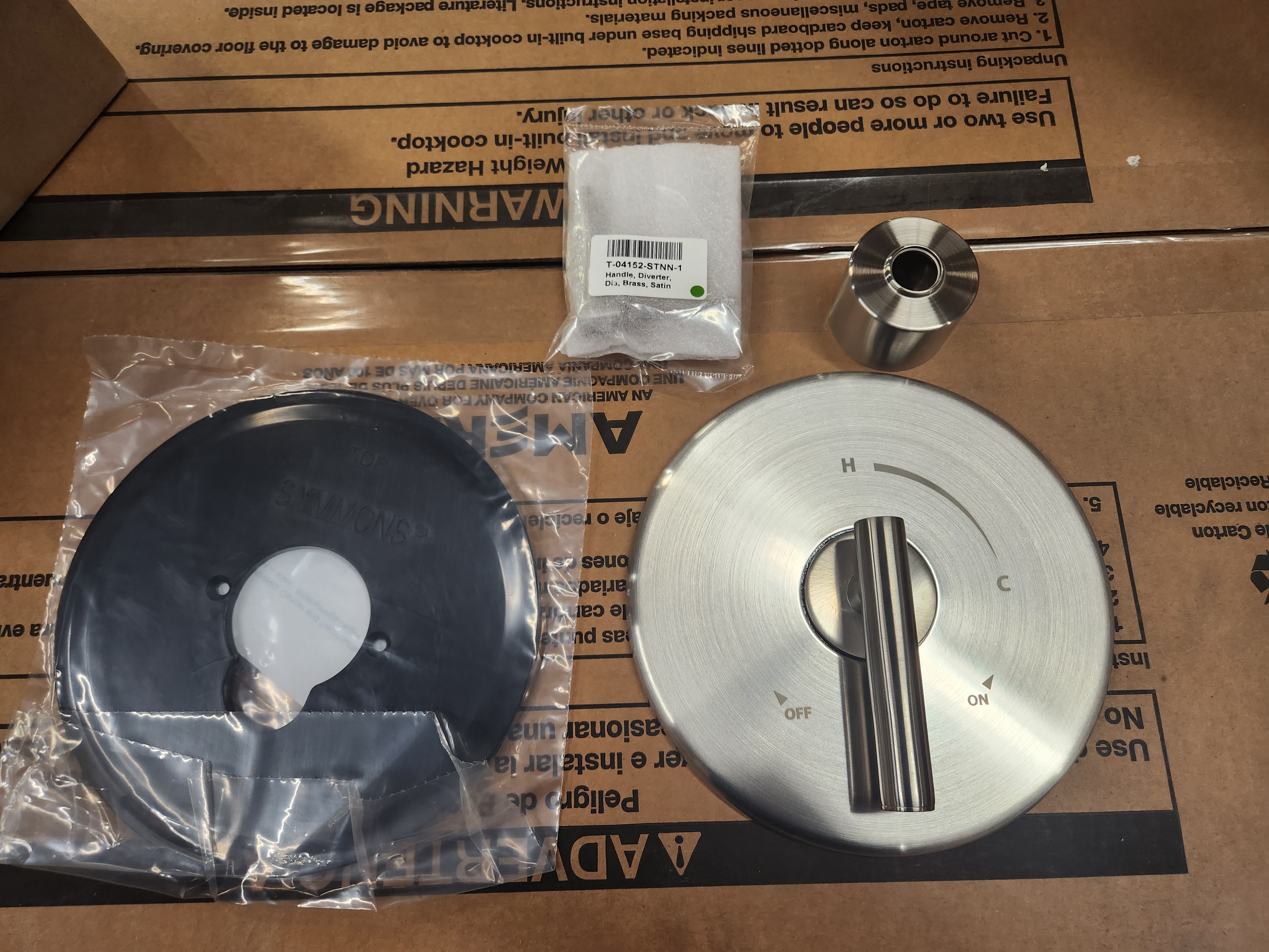 SYMMONS Symmons CDS04863500CYLETCHSTNTRM Satin Nickel 1-Handle Shower System Trim Kit Less Valve