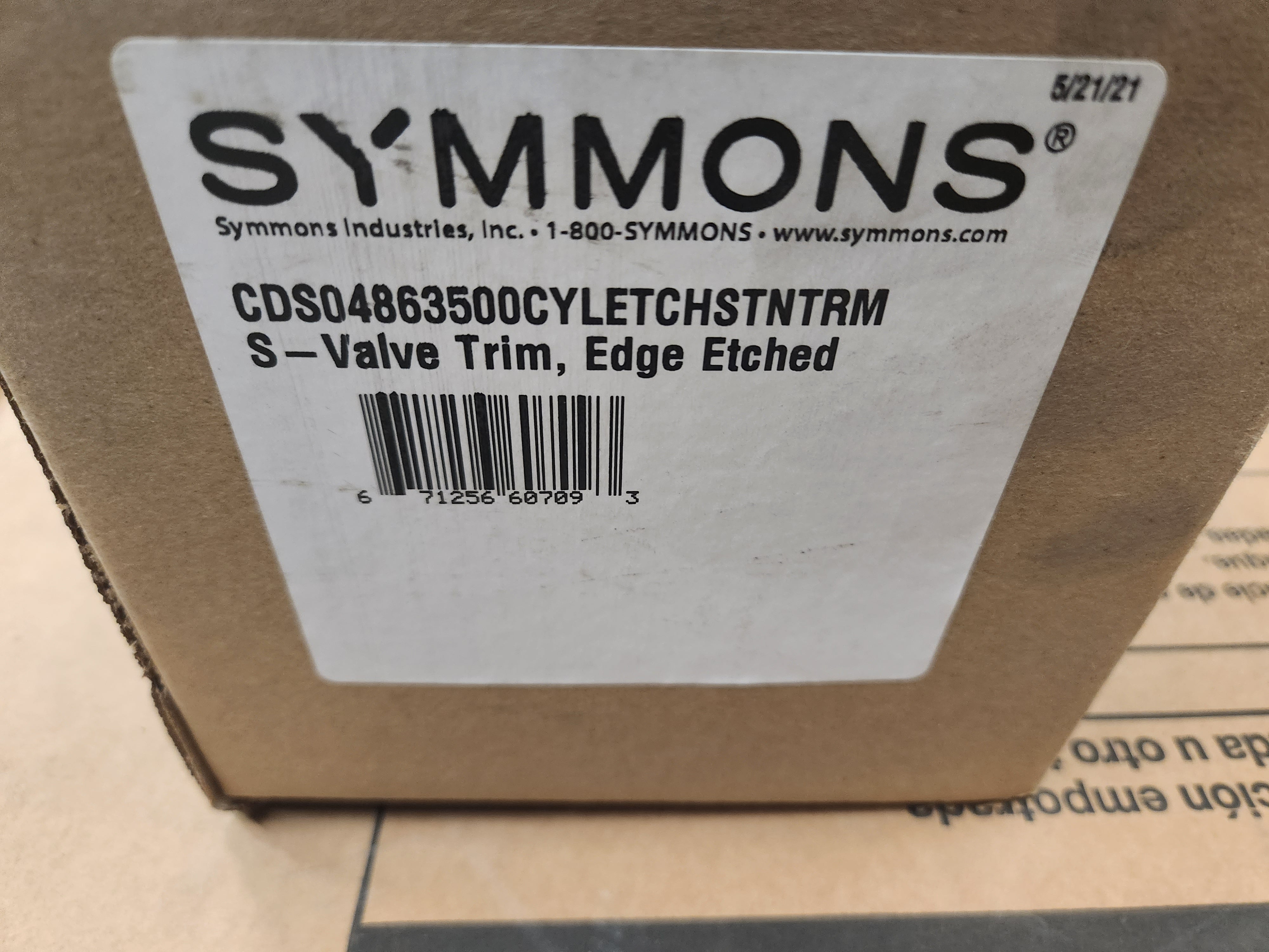 SYMMONS Symmons CDS04863500CYLETCHSTNTRM Satin Nickel 1-Handle Shower System Trim Kit Less Valve