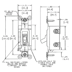 Hubbell HBL1201IL 15 Amp 120/277 VAC 1-Pole Ivory Toggle Switch