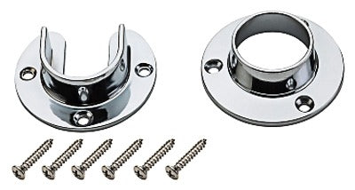 NATIONAL HARDWARE National Mfg S822-080 Chrome Closet Flange Set Heavy Duty