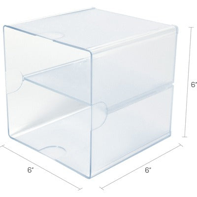 DEFLECTO Deflecto DEF350701 Stackable Cube Organizer 6 x 6 x 6 (2 Compartments)