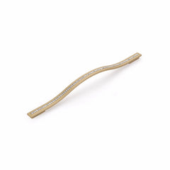 SCHAUB Schaub 303-SSB Cabinet Pull Skyevale Crystals Satin Brass