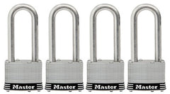 MASTER LOCK Master Lock Co 5SSQLJHC Ss Laminated Padlock 4 Pack