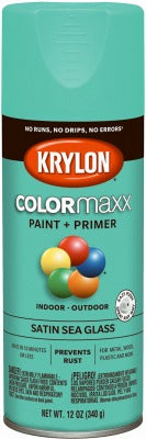 KRYLON Krylon K05576007 Colormaxx 12 Oz Sea Glass Satin Spray Paint