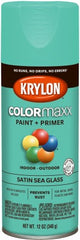 KRYLON Krylon K05576007 Colormaxx 12 Oz Sea Glass Satin Spray Paint