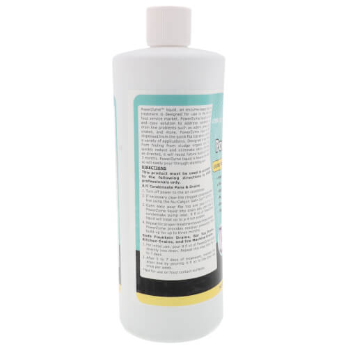 NU-CALGON Nu-Calgon 4298-22 PowerZyme Liquid Enzymatic Drain Line Treatment 32 oz Bottle Professional Use