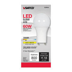 SATCO-NUVO Satco-Nuvo S29844 A19 LED 9.8W 220 Degree Beam Spread 1521846