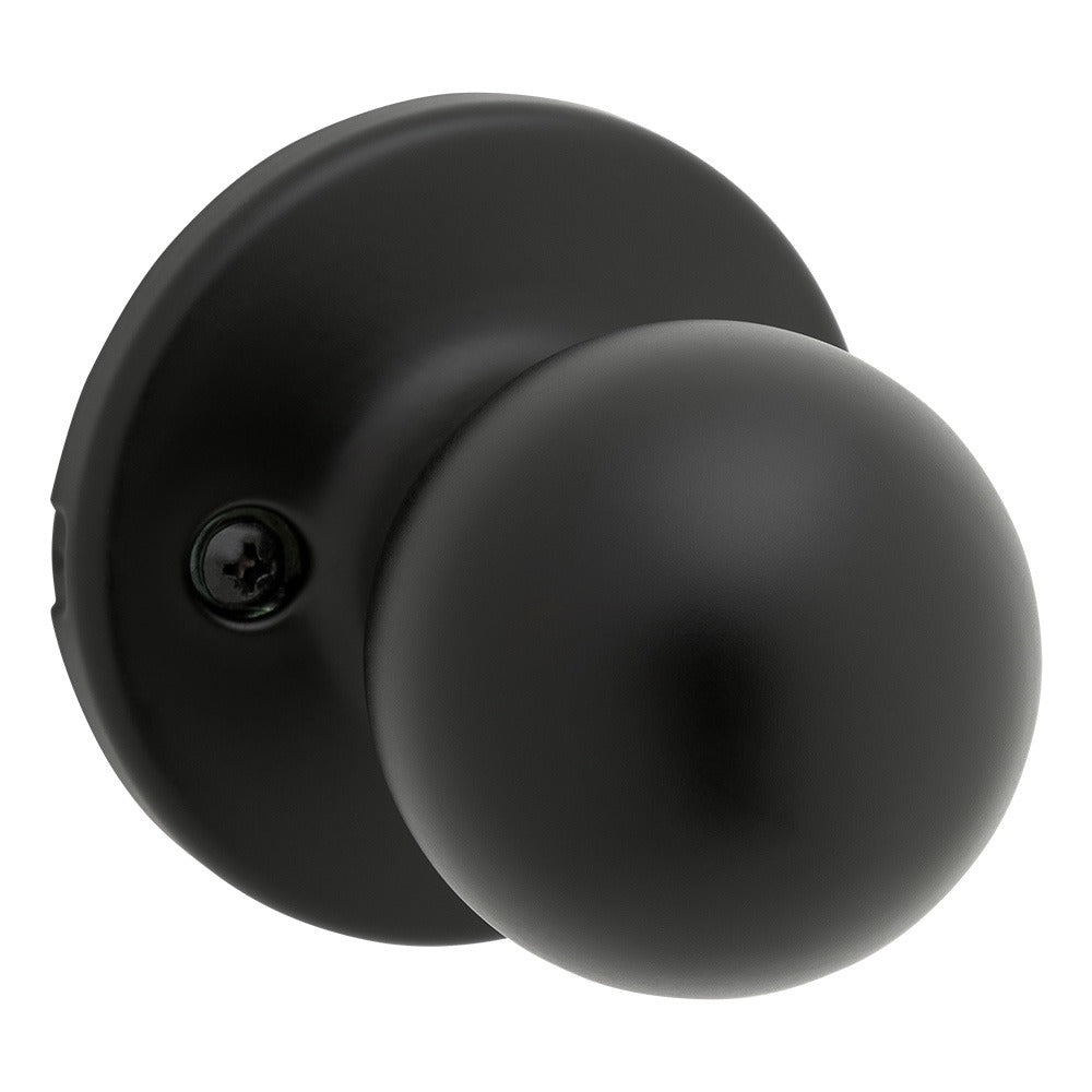 KWIKSET Kwikset 200P-514 Polo Knob Passage Door Lock Matte Black
