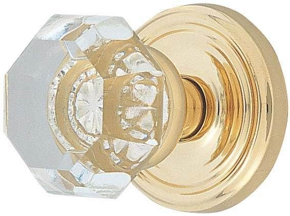 EMTEK Emtek 8100OTUS3 Old Town Glass Passage Knob Polished Brass