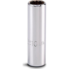 PROTO Proto J4710LTM Deep Hand Socket 10 Mm 12-point 1/4 Drive