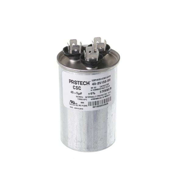 RUUD RUUD 43-25133-06 Dual Run Capacitor 45/5 uF 370V