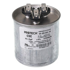 RUUD RUUD 43-25133-10 Dual Run Capacitor - 60+5 uF, 370VAC, Round
