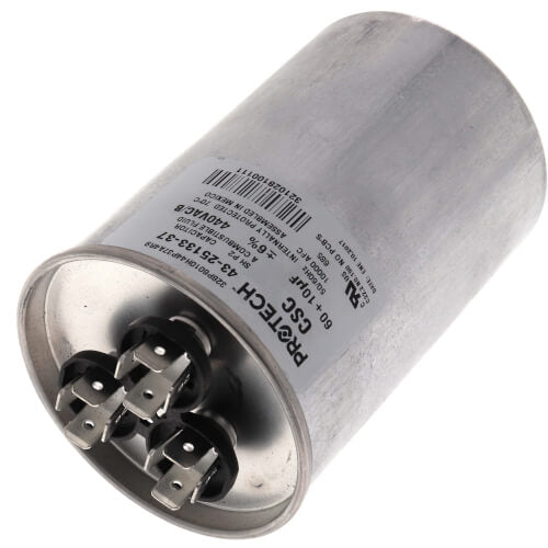 RHEEM Rheem-Ruud 43-25133-37 60/10 MFD Dual Round Capacitor 440V