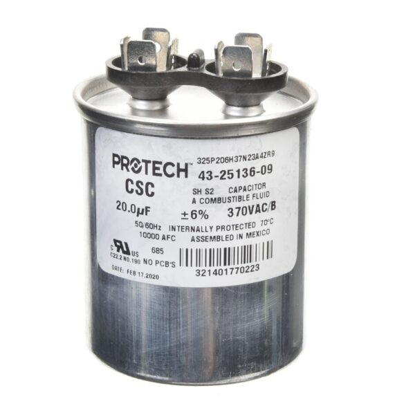 RUUD RUUD 43-25136-09 20 MFD 370V Round Run Capacitor