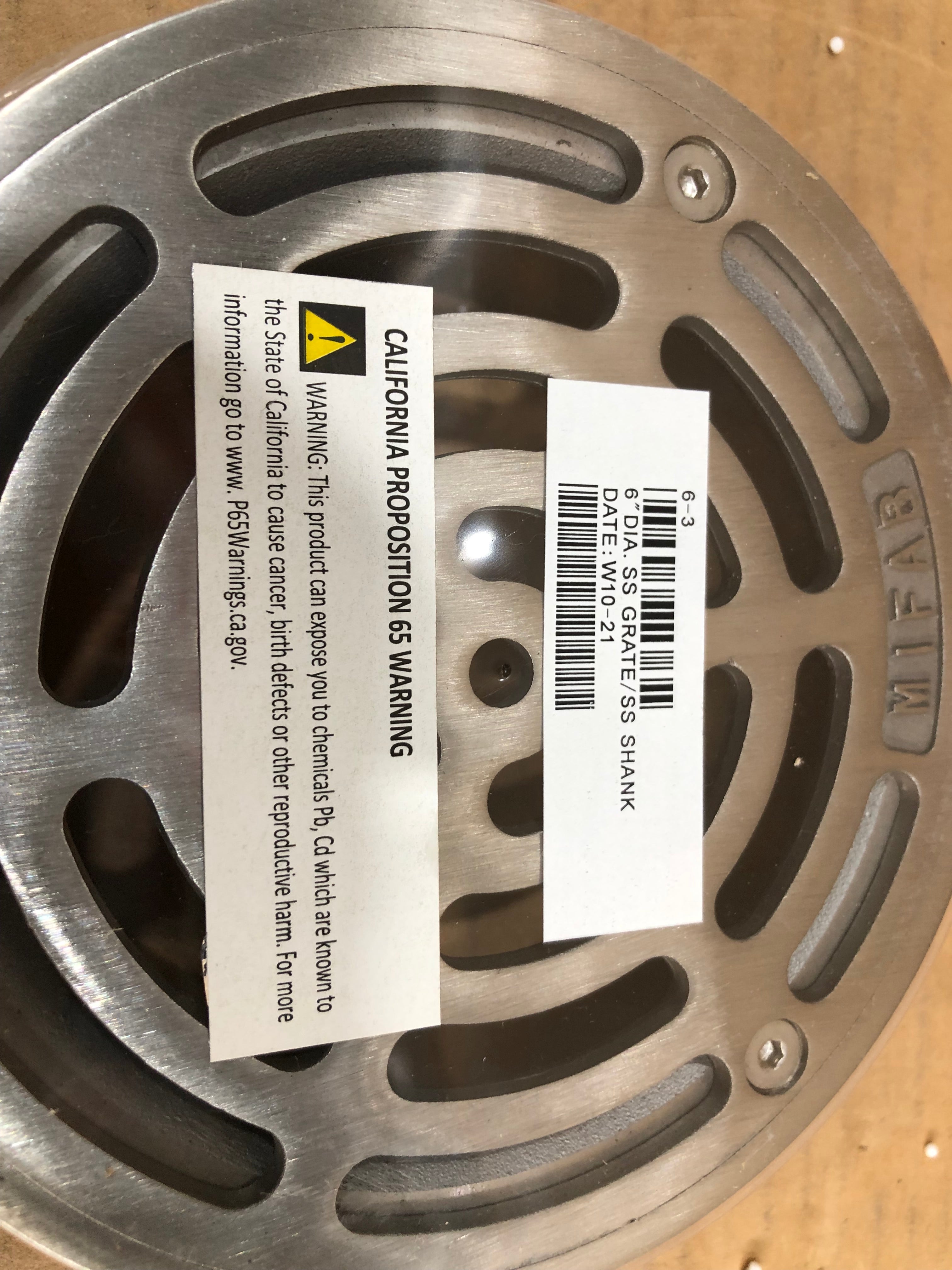 MIFAB MIF63 FLOOR DRAINS