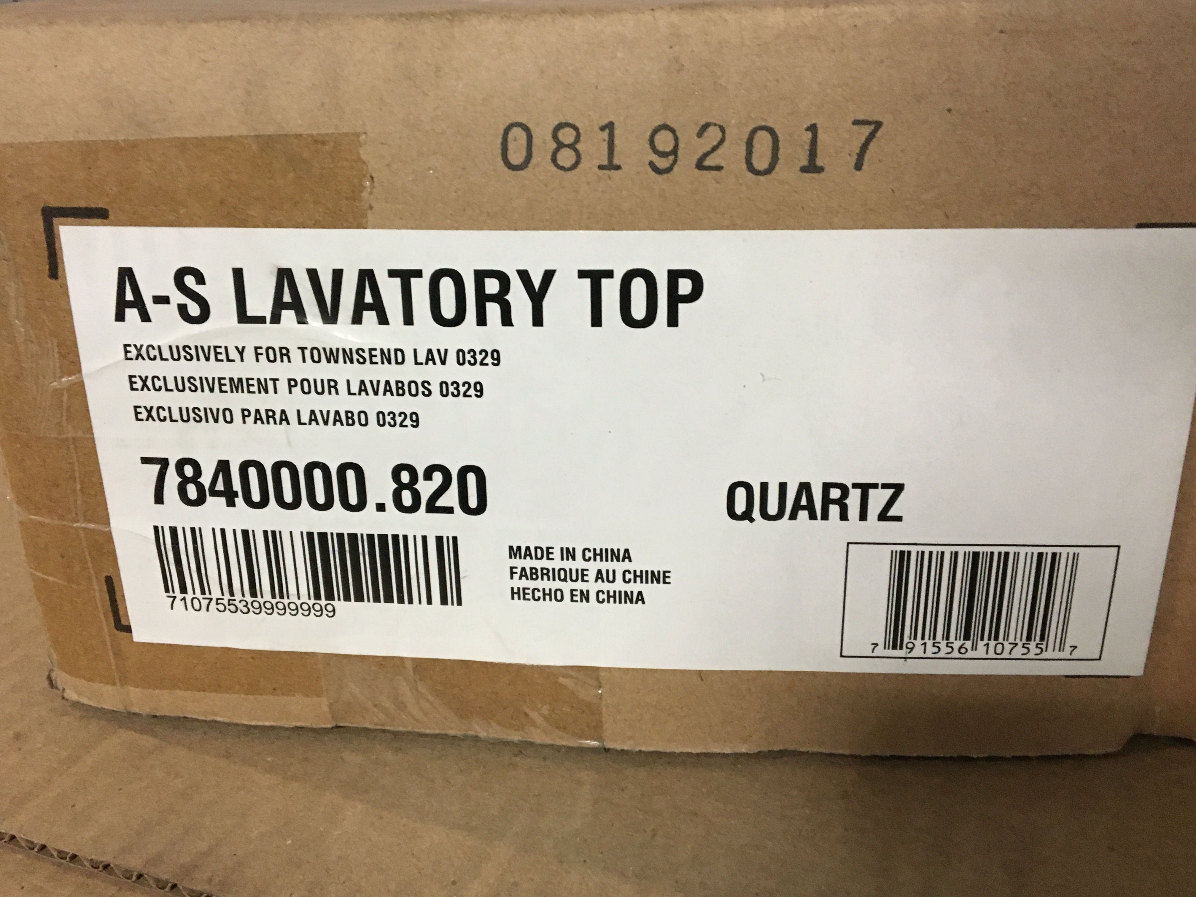AMERICAN STANDARD American Standard 7840000.820 Quartz Top Townsend Lavatory Sink