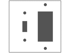 MULBERRY METAL PRODUCTS Mulberry Metal Products 97432 Combination Wall Plate 2 Gangs 3 Ports 4.562 in W x 4.5 in H Size