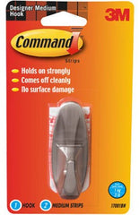 3M 3M Company 17081BN-ES Medium Brushed Nickel Faux Designer Hook