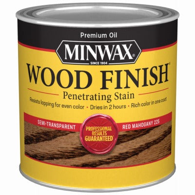 MINWAX Minwax 222504444 Red Mahogany Wood Finish 0.5 Pint