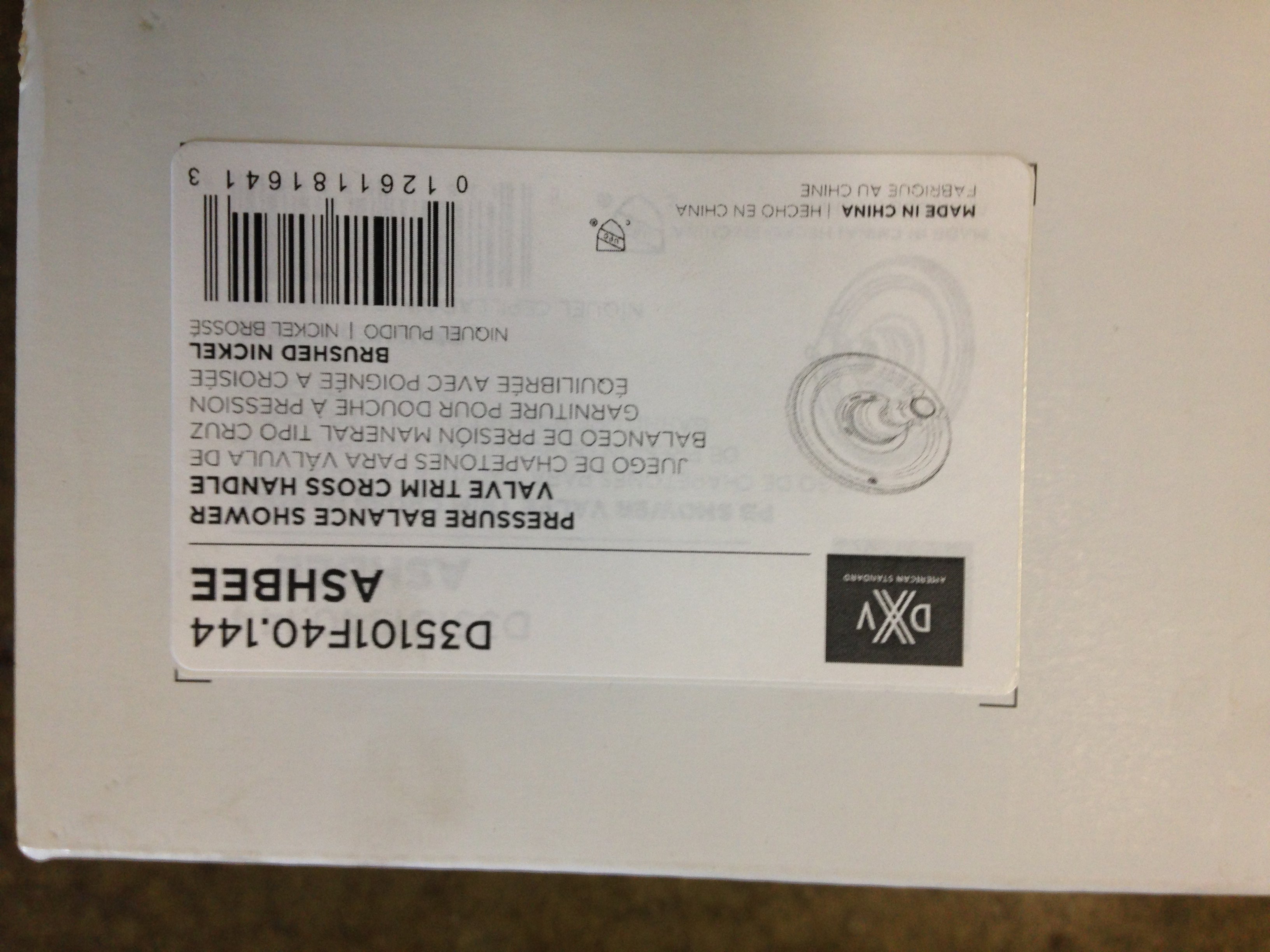 AMERICAN STANDARD American Standard D35101F40.144 Ashbee Pressure Balance Shower Valve Trim Cross Handle