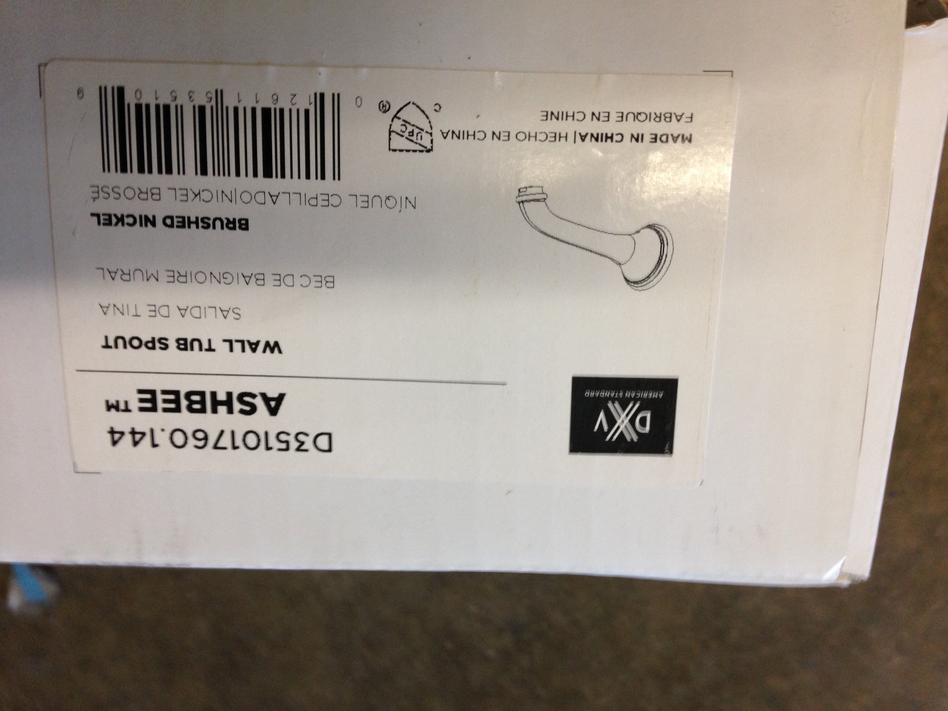 AMERICAN STANDARD American Standard D35101760.144 Ashbee Wall Tub Spout Power