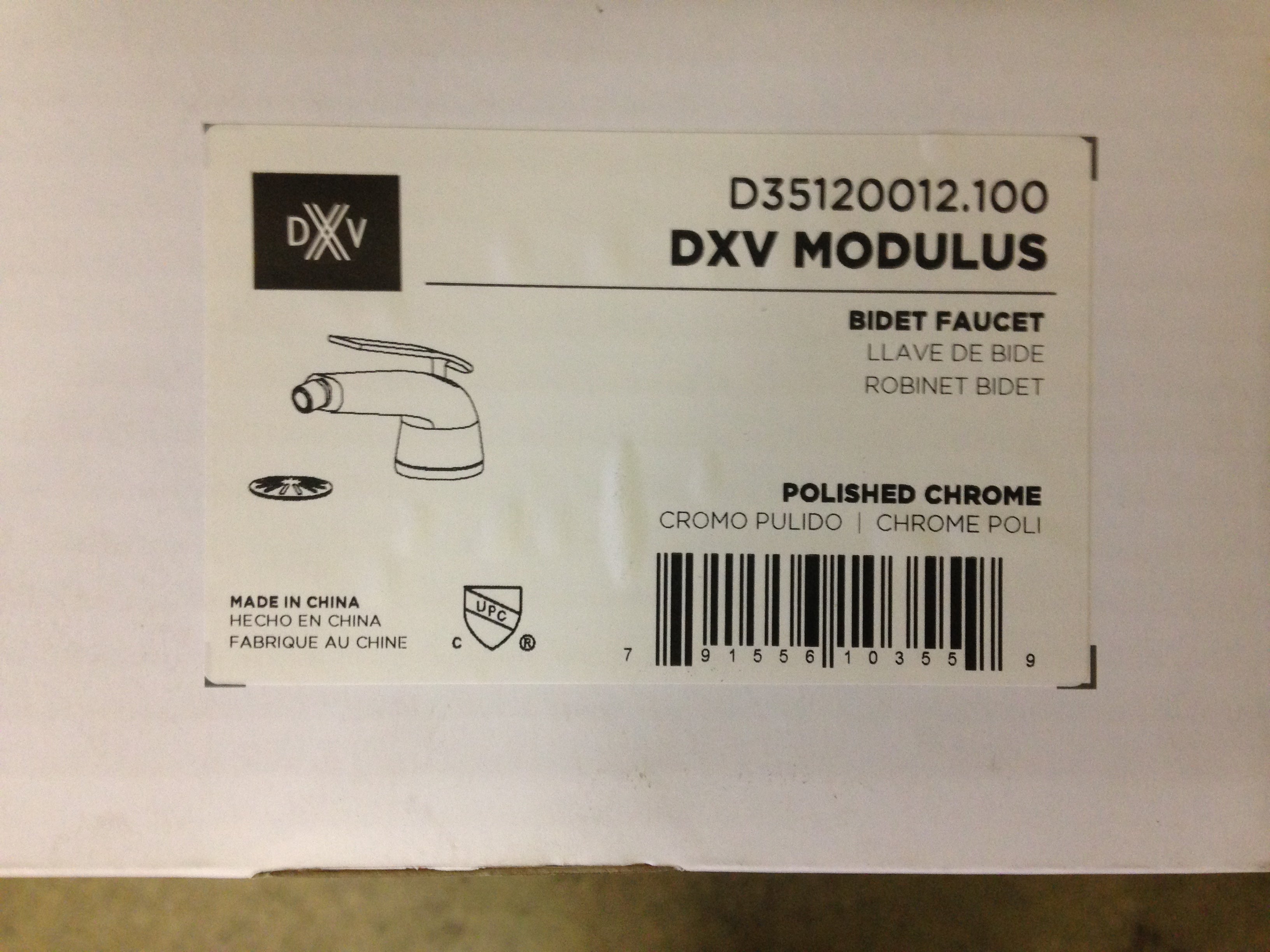 AMERICAN STANDARD American Standard D35120012.100 DXV Modulus Bidet Faucet Polished Chrome