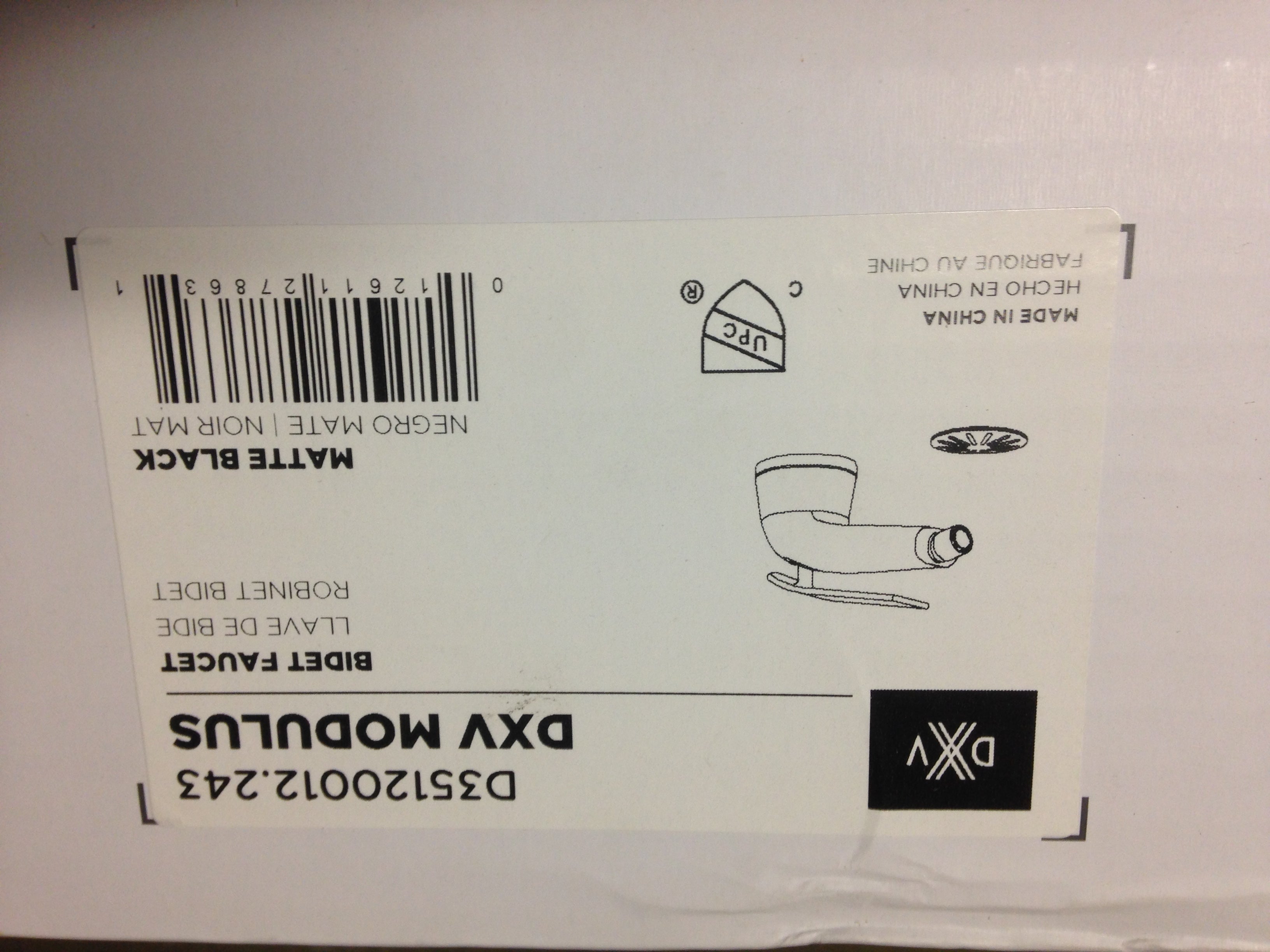 AMERICAN STANDARD American Standard D35120012.243 DXV Modulus Bidet Faucet Power Matte Black