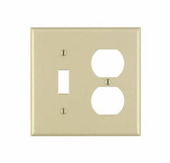 Leviton 86005 WALLPLATE COMBINATION 2 THERMOSET IVORY