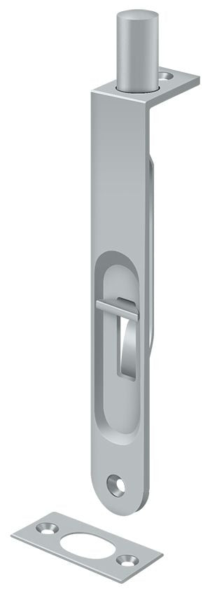DELTANA Deltana 6FBR26D Flush Bolt Heavy Duty Round 6 in Satin Chrome