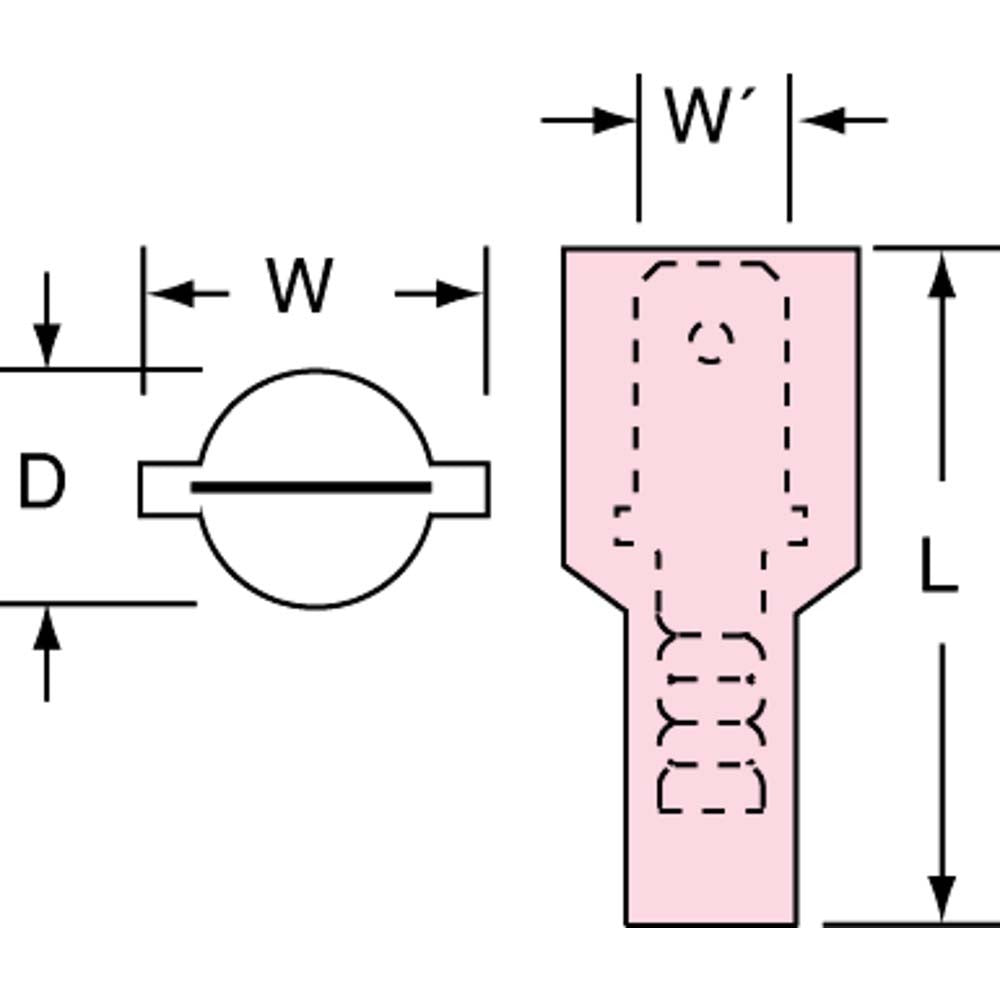 3M 3M 7100164986 Male Wire Disconnect 22-18 Awg 0.187 in Tab