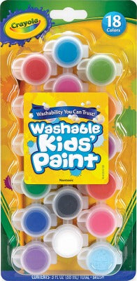 CRAYOLA Crayola Llc 54-0125 Washable Kids Paint Set 18 Colors
