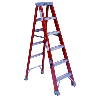 LOUISVILLE LADDER Louisville Ladder FM1506 Fiberglass Twin Front Ladder 6 ft 300 lb Capacity