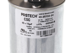 RUUD RUUD 43-25133-24 Dual Run Capacitor - 45 + 10 UF/MFD 440V