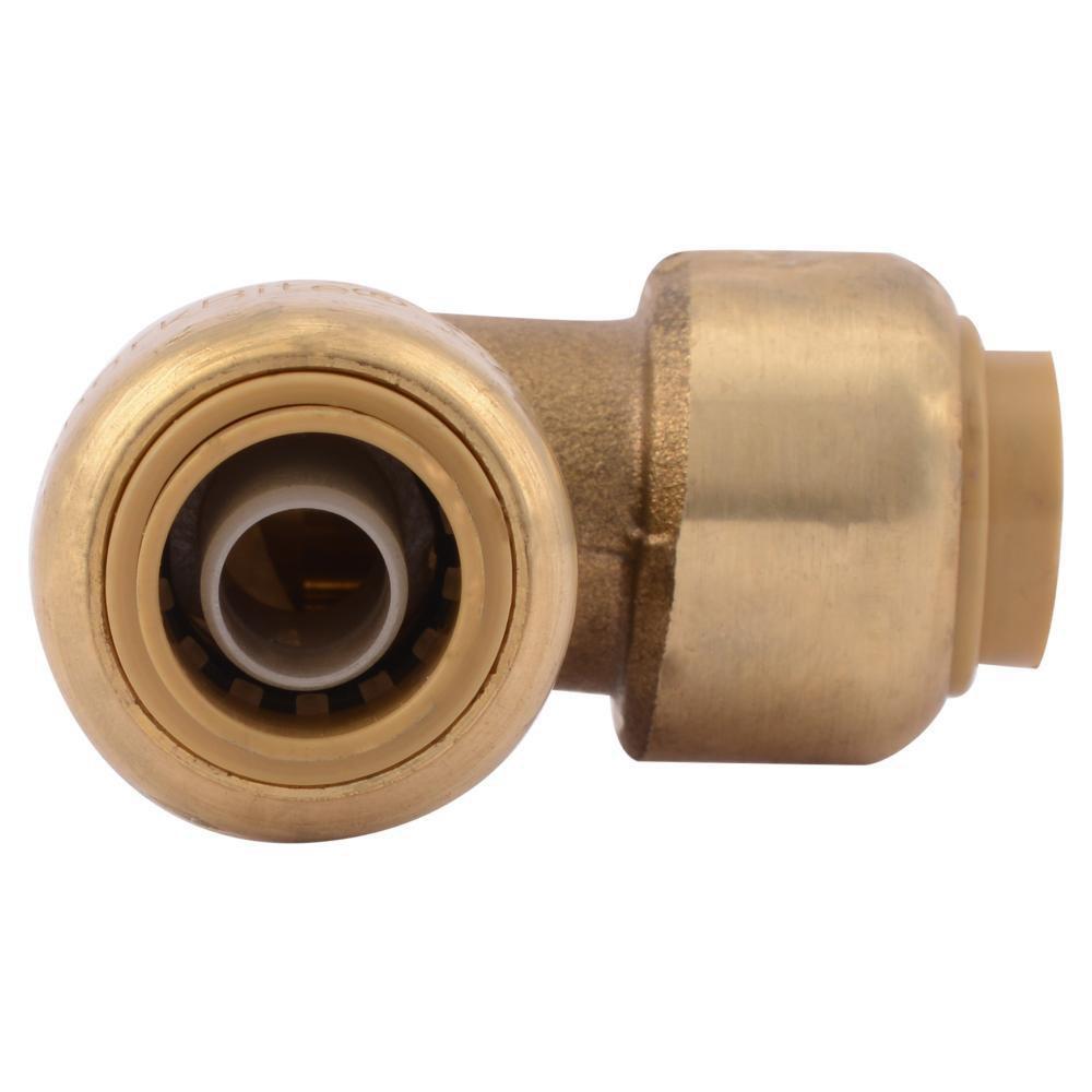 SHARKBITE SharkBite U246LF 3/8 Inch Push Brass Standard Radius 90 Degree Elbow