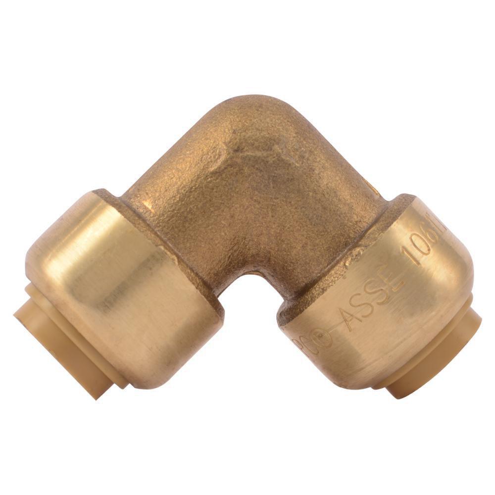 SHARKBITE SharkBite U246LF 3/8 Inch Push Brass Standard Radius 90 Degree Elbow